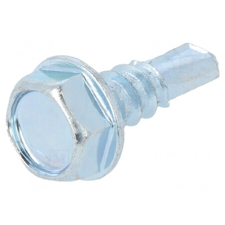 Şurub metalic cu flanşă 4,2x13, cap hexagonal 7mm, oţel călit | Electronic-mag.ro | Componente Electronice
