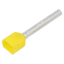 Vârf tub de capăt izolată dublă cupru 1mm² 18mm cositorit | Electronic-mag.ro | Componente Electronice