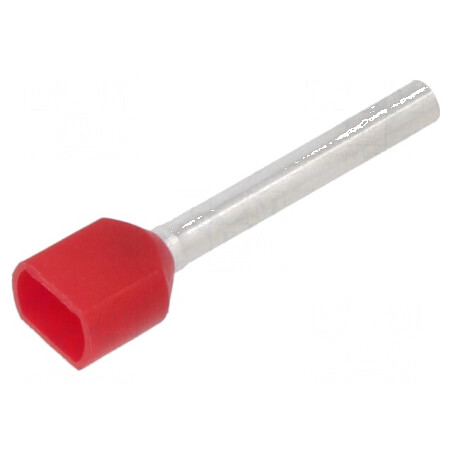 Vârf tub de capăt izolată dublă cupru 1mm² 18mm cositorit | Electronic-mag.ro | Componente Electronice