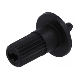 Buton rotativ cu flanşă neagră Ø5mm pentru ax | Electronic-mag.ro | Componente Electronice