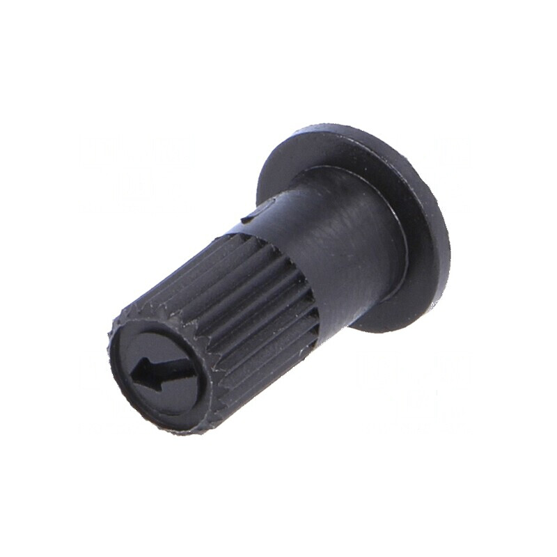Buton rotativ negru Ø6mm cu flanşă 9mm | Electronic-mag.ro | Componente Electronice Buton rotativ negru Ø6mm cu flanşă 9mm | Electronic-mag.ro | Componente Electronice
