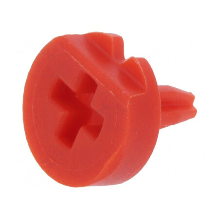 Buton rotativ cu indicator roșu Ø6,3mm pentru trimere | Electronic-mag.ro | Componente Electronice