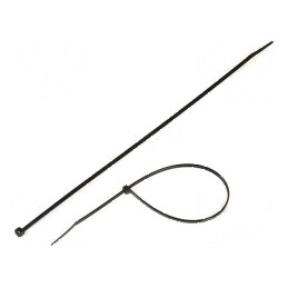 Colier de strângere poliamidă negru L: 292mm W: 3,6mm 176,5N | Electronic-mag.ro | Componente Electronice