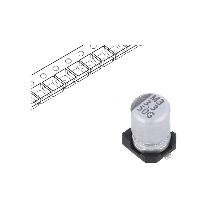 Condensator electrolitic SMD 3,3uF 50VDC ±20% -55÷105°C | Electronic-mag.ro | Componente Electronice Condensator electrolitic SMD 3,3uF 50VDC ±20% -55÷105°C | Electronic-mag.ro | Componente Electronice
