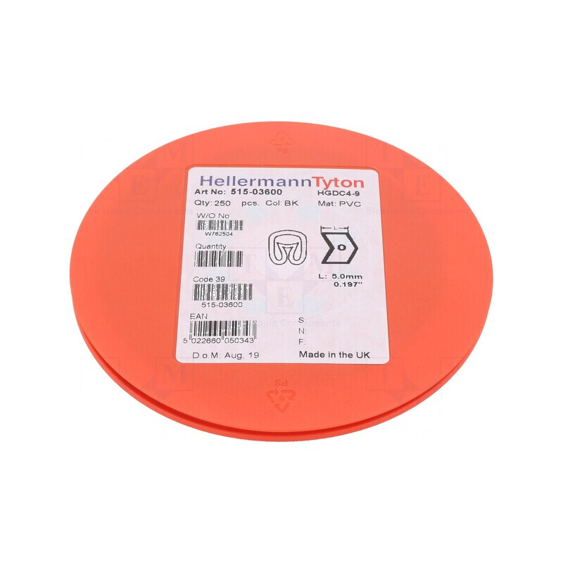 Markere Marcaj PVC neagră 0 4÷9mm pentru temperaturi -65÷105°C | Electronic-mag.ro | Componente Electronice