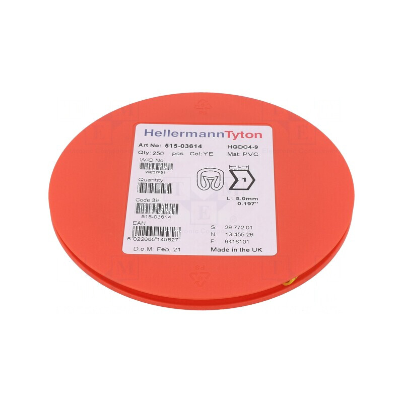 Marker de Marcaj PVC Galben 1-4mm -65÷105°C prin Orificiu | Electronic-mag.ro | Componente Electronice
