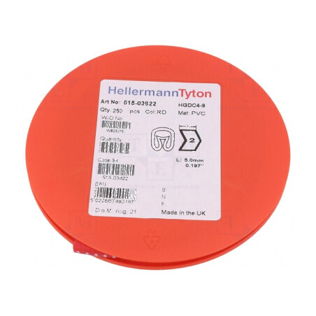 Markere Marcaj PVC roșie 2 4÷9mm 65÷105°C | Electronic-mag.ro | Componente Electronice