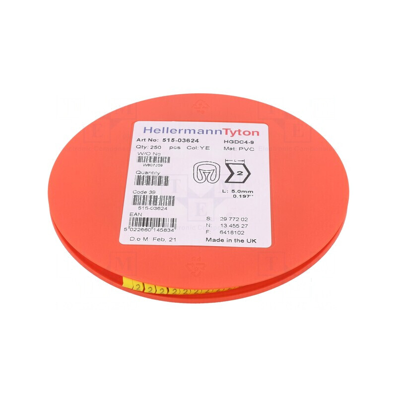 Markere Marcaj PVC Galben 2-4mm pentru Temperatură 65-105°C | Electronic-mag.ro | Componente Electronice Markere Marcaj PVC Galben 2-4mm pentru Temperatură 65-105°C | Electronic-mag.ro | Componente Electronice