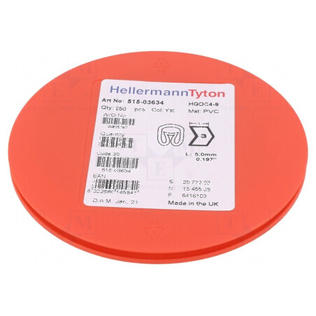 Markere Marcaj PVC galben 3-4÷9mm -65÷105°C | Electronic-mag.ro | Componente Electronice