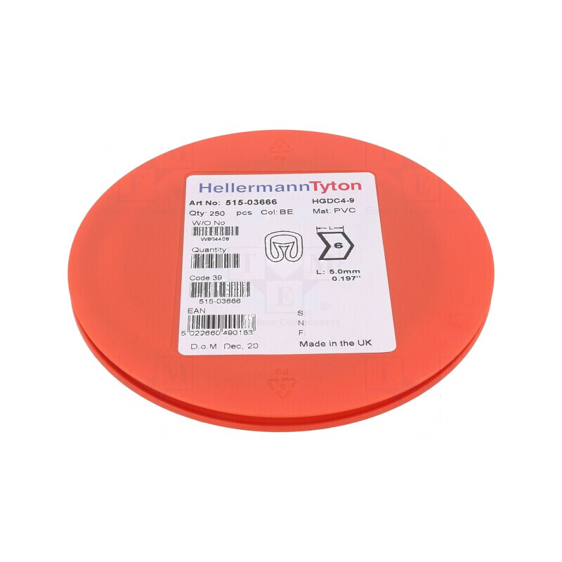Markere Marcaj PVC albastră 6 4÷9mm 65÷105°C | Electronic-mag.ro | Componente Electronice