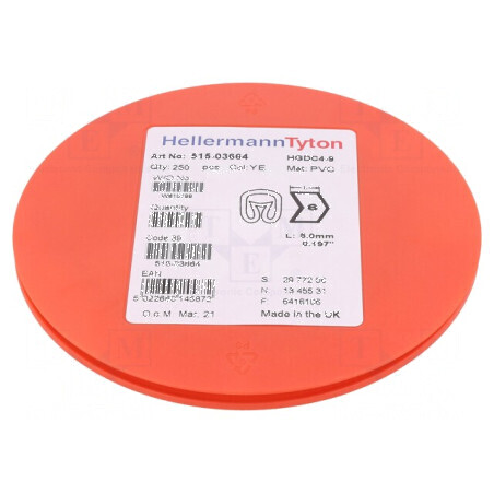 Markere Marcaj PVC galben 6 4÷9mm -65÷105°C | Electronic-mag.ro | Componente Electronice