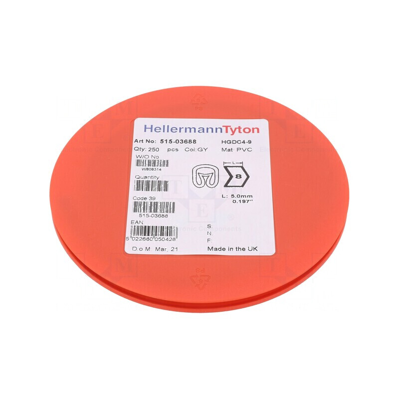 Markere Marcaj PVC gri 8 4÷9mm 65÷105°C prin orificiu L: 5mm | Electronic-mag.ro | Componente Electronice Markere Marcaj PVC gri 8 4÷9mm 65÷105°C prin orificiu L: 5mm | Electronic-mag.ro | Componente Electronice
