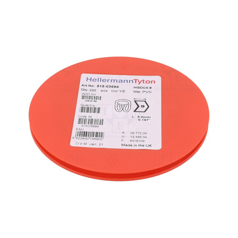 Markere Marcaj PVC Galben 9 4÷9mm -65÷105°C | Electronic-mag.ro | Componente Electronice