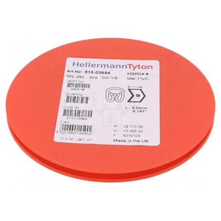Markere Marcaj PVC Galben 9 4÷9mm -65÷105°C | Electronic-mag.ro | Componente Electronice