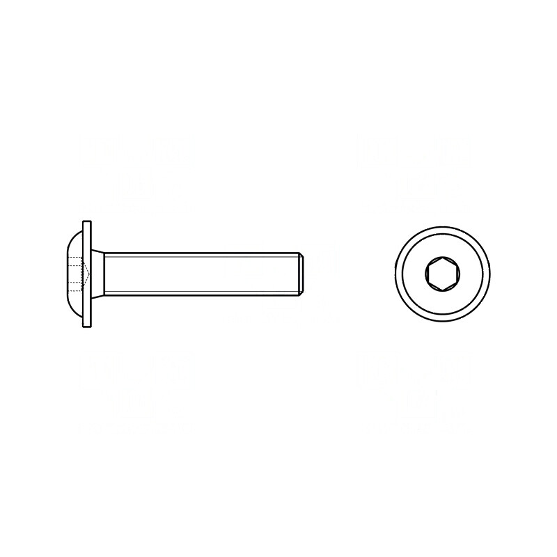 Şurub M4x25 cu flanşă, cap buton imbus HEX 2,5mm | Electronic-mag.ro | Componente Electronice Şurub M4x25 cu flanşă, cap buton imbus HEX 2,5mm | Electronic-mag.ro | Componente Electronice