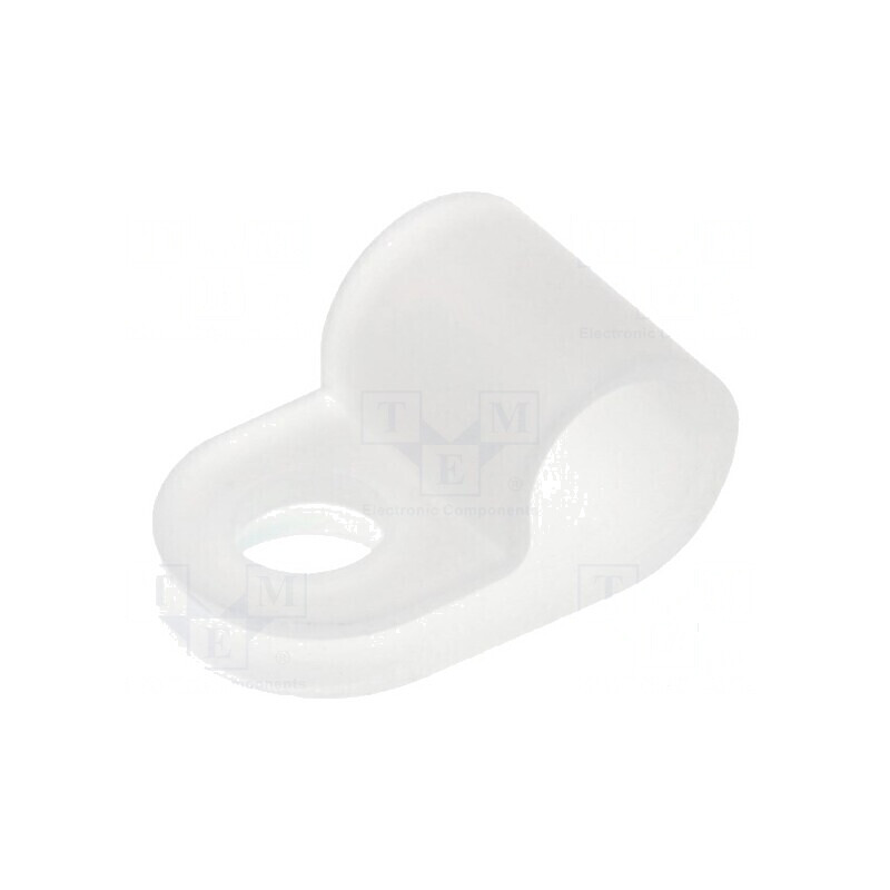 Clipsuri tip P pentru cabluri Ø5,6mm - natural | Electronic-mag.ro | Componente Electronice