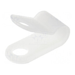 Clipsuri tip P pentru cabluri Øbuclă 4,8mm, natural | Electronic-mag.ro | Componente Electronice