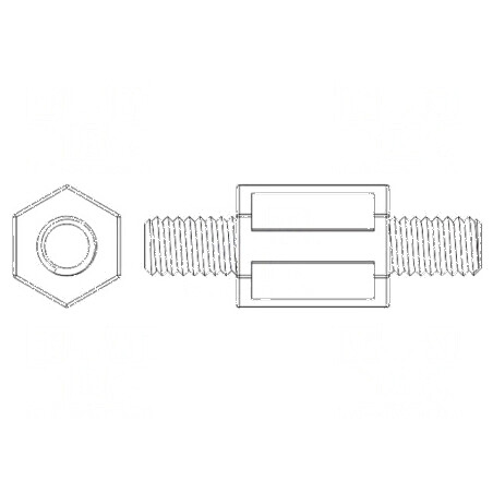 Piuliță distanțieră hexagonală filetată M3 din poliamidă | Electronic-mag.ro | Componente Electronice