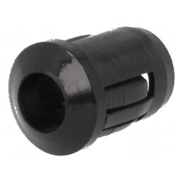 Montură LED 5mm monobloc neagră UL94V-2 12,5mm | Electronic-mag.ro | Componente Electronice
