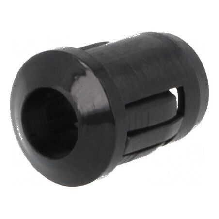 Montură LED 5mm monobloc neagră UL94V-2 12,5mm | Electronic-mag.ro | Componente Electronice