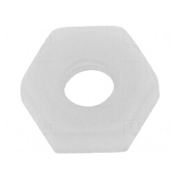 Piuliță hexagonală M2 din poliamidă, înălțime 1,4mm, diametru 4mm | Electronic-mag.ro | Componente Electronice