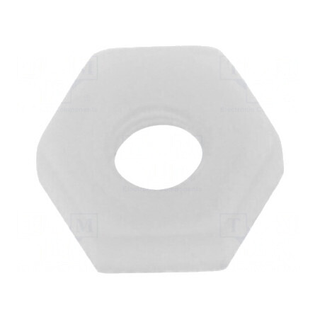 Piuliță hexagonală M2 din poliamidă, înălțime 1,4mm, diametru 4mm | Electronic-mag.ro | Componente Electronice