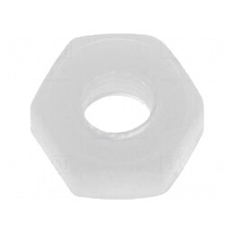 Piuliță hexagonală M3 din poliamidă, H: 2,7mm, D: 5,5mm | Electronic-mag.ro | Componente Electronice
