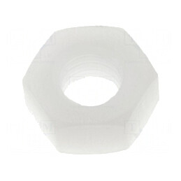 Piuliță hexagonală M4 din poliamidă H: 3,3mm 7mm | Electronic-mag.ro | Componente Electronice