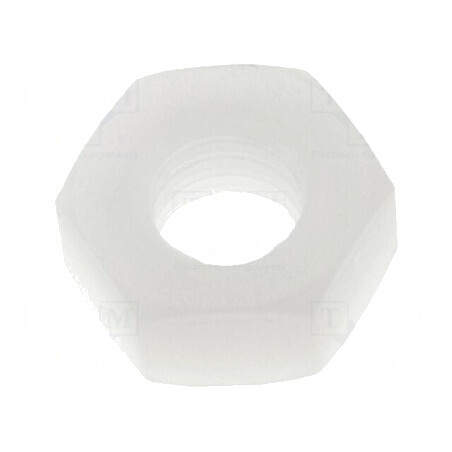 Piuliță hexagonală M4 din poliamidă H: 3,3mm 7mm | Electronic-mag.ro | Componente Electronice