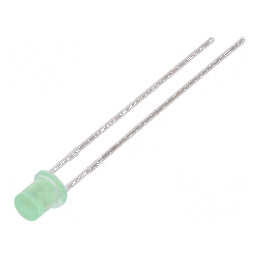 LED 3mm Verde 1300-2200mcd 110° Plat | Electronic-mag.ro | Componente Electronice