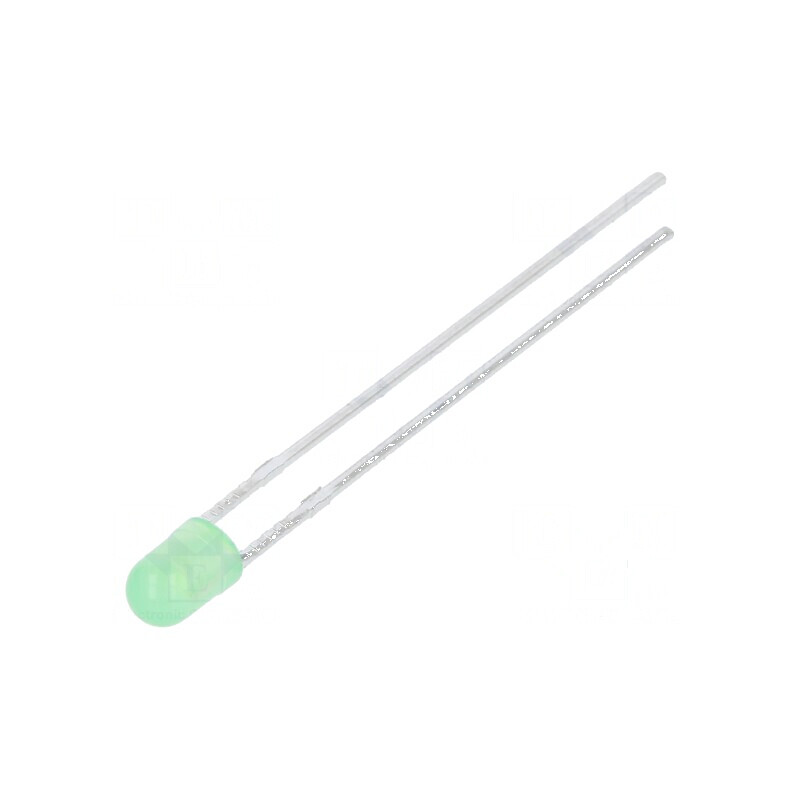 LED 3mm Verde 3800-6500mcd 60° Convex | Electronic-mag.ro | Componente Electronice