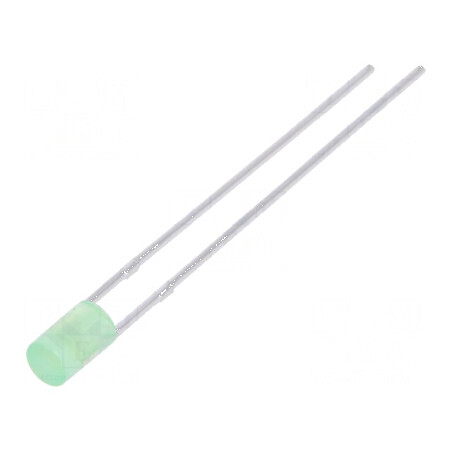 LED 3mm Verde 1300-2200mcd 110° Plat | Electronic-mag.ro | Componente Electronice