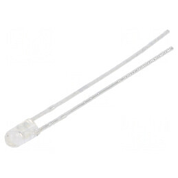LED 3mm roșie 1000mcd 30° convex | Electronic-mag.ro | Componente Electronice