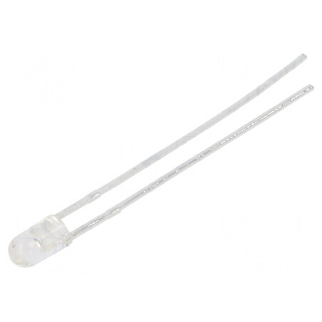LED 3mm roșie 1000mcd 30° convex | Electronic-mag.ro | Componente Electronice
