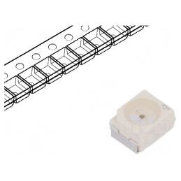 LED SMD 3528 Roșie 190-605mlm 56-180mcd 3,4x3x2,1mm | Electronic-mag.ro | Componente Electronice