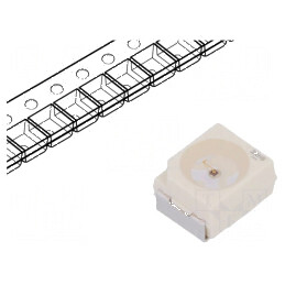 LED SMD 3528 PLCC2 Roșie 380-605mlm 112-180mcd 3.4x3x2.1mm | Electronic-mag.ro | Componente Electronice