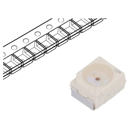 LED SMD 3528 PLCC2 Roșie 380-605mlm 112-180mcd 3.4x3x2.1mm | Electronic-mag.ro | Componente Electronice