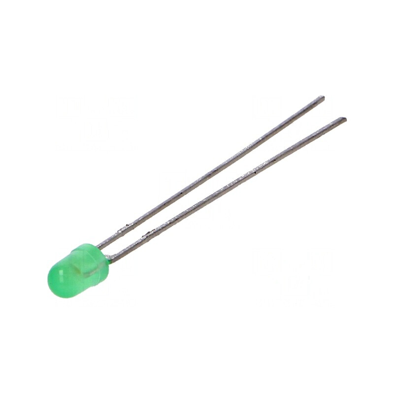 LED 3mm Verde Convex 60° 5,6÷85mcd | Electronic-mag.ro | Componente Electronice