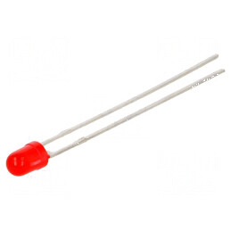 LED 3mm roșie 3,8÷30mcd 100° convex | Electronic-mag.ro | Componente Electronice