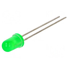 LED 5mm Verde 85-180mcd Convex 40° Nr.term: 2 | Electronic-mag.ro | Componente Electronice