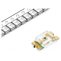 LED SMD 1206 galben 28-112mcd 3,2x1,6x1,1mm 130° 1,8-2,4V | Electronic-mag.ro | Componente Electronice