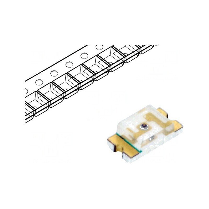 LED SMD 1206 galben 28-112mcd 3,2x1,6x1,1mm 130° 1,8-2,4V | Electronic-mag.ro | Componente Electronice