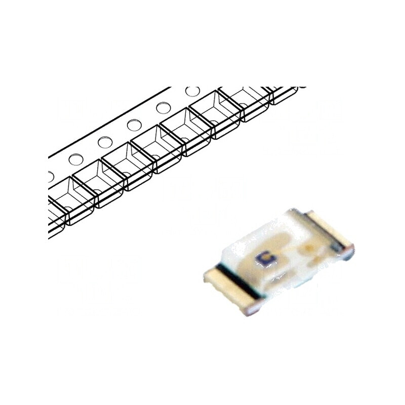 LED SMD 0603 portocalie 11,2-45mcd 1,6x0,8x0,35mm 130° 5mA | Electronic-mag.ro | Componente Electronice