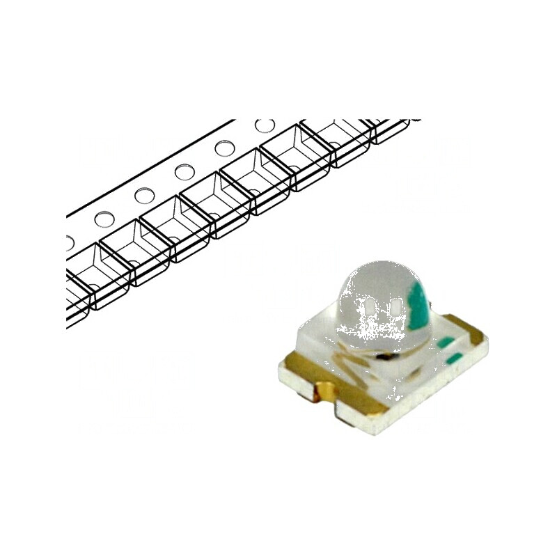 LED SMD 1210 galben 450-800mcd 3,2x2,4x2,4mm 25° 2-2,4V | Electronic-mag.ro | Componente Electronice