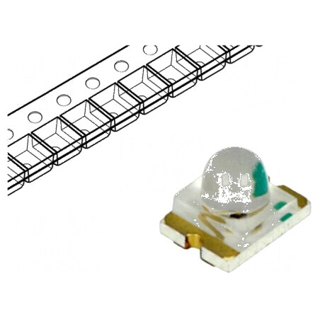 LED SMD 1210 galben 450-800mcd 3,2x2,4x2,4mm 25° 2-2,4V | Electronic-mag.ro | Componente Electronice