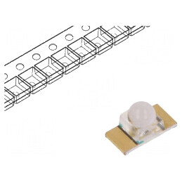 LED SMD 1608 portocalie 25° 20mA 1120-4500mcd 3,2x1,6x1,55mm | Electronic-mag.ro | Componente Electronice