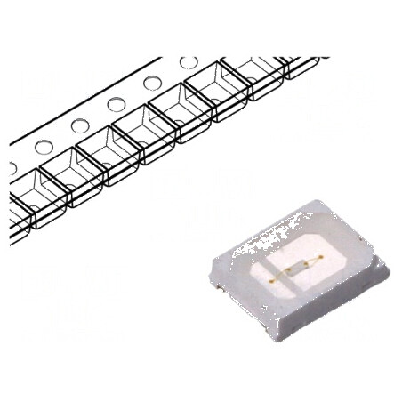 LED SMD 2835 Albastru 2-4lm 120° 60mA 2,8x3,5x0,85mm | Electronic-mag.ro | Componente Electronice