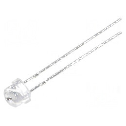 LED 4,8mm roșie 350-750mcd 100° convex | Electronic-mag.ro | Componente Electronice
