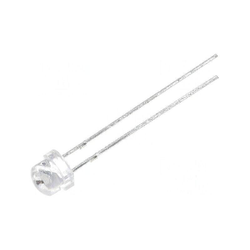 LED 4,8mm roșie 350-750mcd 100° convex | Electronic-mag.ro | Componente Electronice