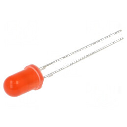 LED 5mm roșie 10-15mcd 30° convex | Electronic-mag.ro | Componente Electronice